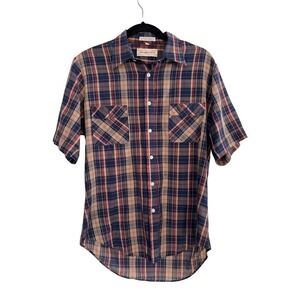 Vintage Men’s Plaid Button Up Shirt Size M Mervyn’s